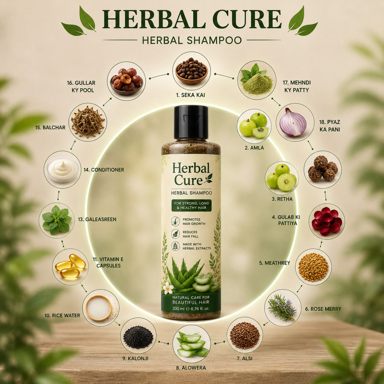 Herbal Cure Herbal Shampo – 200ml