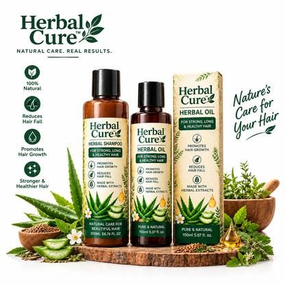 Herbal Cure Care Bundle Hair Oil & Organic Shampoo